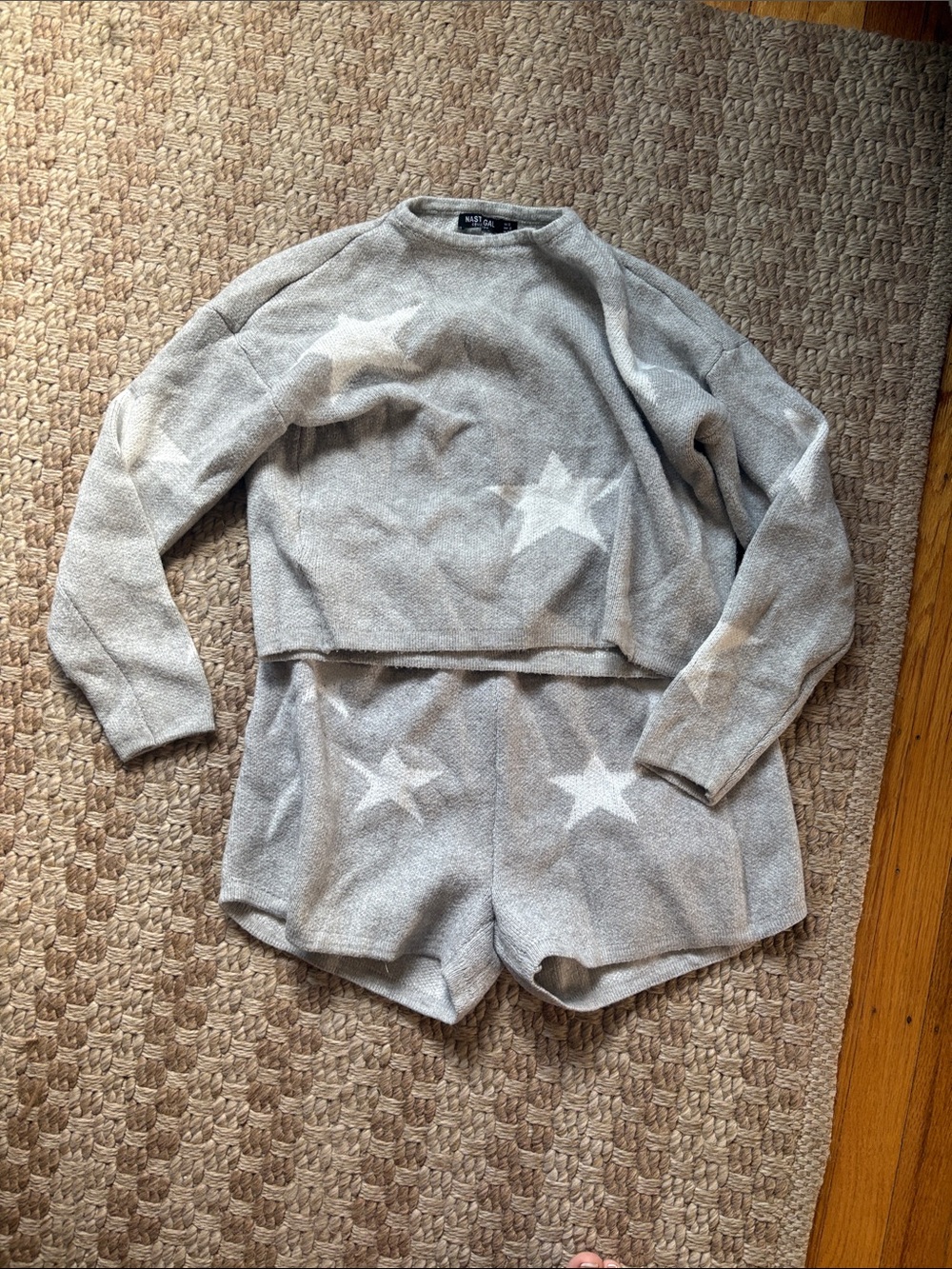 Cozy Grey Star Knit set